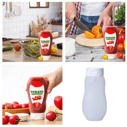 Storage Bottles Condiment For Ketchup Liquids Oil With Caps Condensed Milk And Dressing Dispenser Clear Plastic