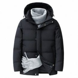 mens White Duck Down Jacket Warm Hooded Thick Puffer Jacket Coat Male Casual High Quality Overcoat Thermal Winter Parka Men l0Kp#