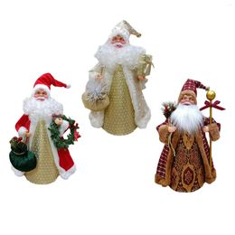 Christmas Decorations Decorative Santa Figurines Xmas Sculpture Statue Art Craftwork Kids