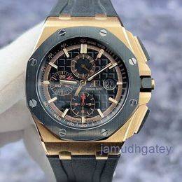 Exclusive AP Wristwatch Royal Oak Offshore Series 26401RO Ceramic/18K Rose Gold Material Date Timing Function Automatic Mechanical Mens Watch