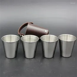 Mugs Stainless Steel Metal Cup Beer Cups White Wine Glass Coffee Tumbler Travel Camping Drinking Tea Mug Set Outdoor