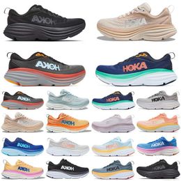 hokka Running Shoes oone oone Cliftoon 8 9 CARBoon X2 X3 Boondi 8 sneakers Black Coastal Sky Vibrant Orange Shifting Sand Airy Women Men Outdoor Jogging Trainers 36-48