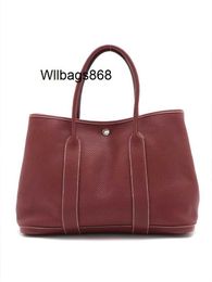 Totes Handbag L Garden Party Full Leather Garden Bag 36 Silver Buckle Handheld One Shoulder Tote Bag Bag