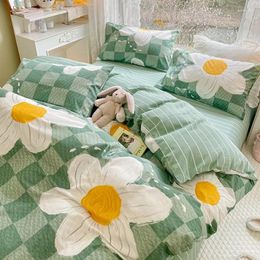 Bedding Sets Household Textile Quilt Cover Double Four-piece Set Pure Cotton Down Bed Sheet Pillowcase Anti-fading