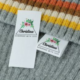 accessories Custom Sewing label, Logo or Text fold Tags, Personalized Brand , Printing Labels, sew on label (FR112)