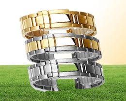 Watch Bands 17 20mm Stainless Steel Curved End Replacement Solid Band For Submarine Role Submariner Watchband Strap Bracelet9809908