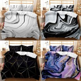 Bedding Sets Marble Duvet Cover Digital Print Polyester Child Kids Covers Boys Bed Linen Set For Teens King Size