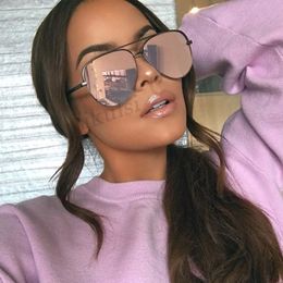 Women Brand Designer Fashion Sunglasses Womens Oversized Pilot Sun Glasses for Women Fashion Shades UV400 Lunettes Femme303S