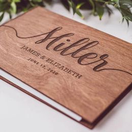 Party Supplies Personalized Name And Date Wedding Guest Book Laser Engraved Rustic Wooden Sign In