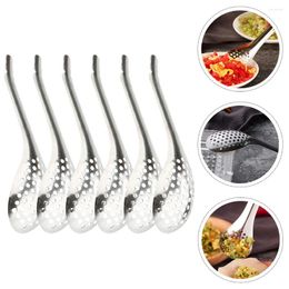 Spoons 6 Pcs Slotted Spoon Kitchen Spherification Spherical Stainless Steel Caviar