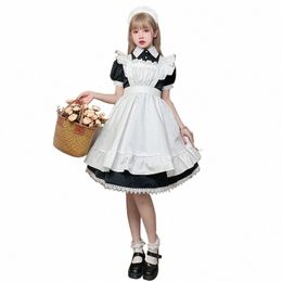 plus Size Retro Maid Uniform Black White Anime Cosplay Lolita Girl Maid Outfits Kawaii Clothing Male Halen Sexy Costume 2021 b3Da#