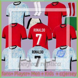 ccjersey 2024 Euro Cup Portuguesa Portugal Soccer Jerseys RONALDO JOAO FELIX PEPE BERMARDO B.FERNANDES Camisa De Futebol 24 25 J.MOUTINHO Football Shirt Men K 587