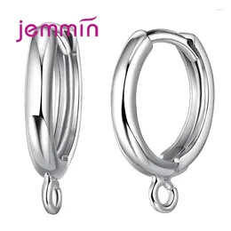 Hoop Earrings Round Design For Women 925 Sterling Silver Making DIY Jewellery Accessory Earring Not Allergies 2PC/1Pair.