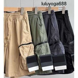 2024 Mens Shorts Stones Designers Cargo Patches Summer Sweatpants Sports Trouser Big Pocket Overalls Trousers Zippper Mens Pants Islands vjg886