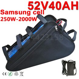 52V 20Ah Li-ion Battery Pack 18650-14S8P Built-in High Power BMS for 52V 0-2000W Motor Electric Bike Scooter Battery+ 5A charger