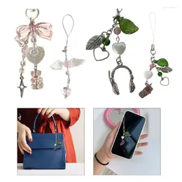 Keychains B36D Bear Wing Headphone Pendant Phone Charm Chain Strap Bag Decoration Lanyards