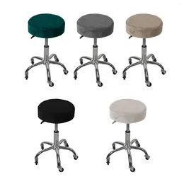 Chair Covers Round Stool Cover Washable Seat Cushion For Cafe Office