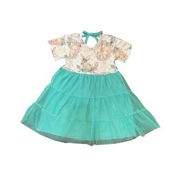 Kids Clothing Boutique Summer Baby Girls Rabbit Twirl Dress Clothes 240326