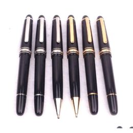 Ballpoint Pens Wholesale Black Resin Luxury High Quality Fountain Office Supplies Designer Roller Pen Materials Of St1456491111 Drop D Otcbv