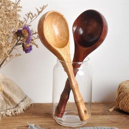 Spoons Easy Clean Dinner Spoon Environmental Protection Household Tableware Utensils Made Of High-quality Wood Wooden