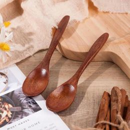 Spoons Wooden Spoon Bamboo Kitchen Cooking Utensil Tool Honey Milk For Soup Teaspoon Catering Stirring Wood