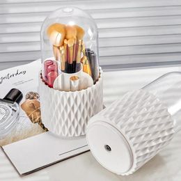 Storage Boxes Vanity Bashroom Organiser Rotating For Makeup 360 Holder Cosmetics And Brush With Lid