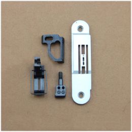 Machines JUKI MH380 Gauge Set For 2 Needle Chain Stitch Needle Plate Presser Foot Needle Clamp Industrial Sewing Machine Accessories