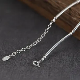 Pendants FNJ 925 Silver Chain For Jewellery Making Vintage 40cm 5cm Pure Sterling Necklace Women