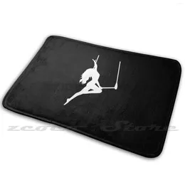 Carpets Trapeze-Double Black Mat Doorway Non-Slip Soft Water Uptake Carpet Dairentmt Aerial Trapeze Circus Up Silhouette Girl