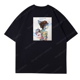 Men T Shirt Designer Shirts Women Tees Y3 Abstract Oil Painting Blue Summer Short Sleeve Tshirt