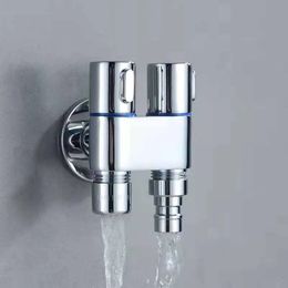1Pc G12 Zinc Alloy Threeway Filling angle wall mount One Into Two Out water Cleaning Sprayer bathroom Accessories 240402