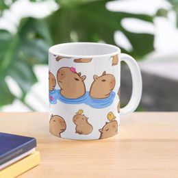 Mugs Capybara Pattern Coffee Mug Thermo Cups To Carry Ands Thermal