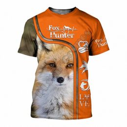 2022 Men's Casual Short Sleeve Bow Deer Fox Hunter Tattoo 3D Printed Camoue T Shirt Men Women Unisex Large Size 6XL s7Hb#