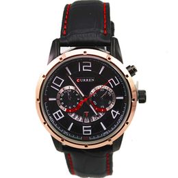 Low Price CURREN Karien 8140 Men's Genuine Leather Japanese Movement Fashionable Watch for Men