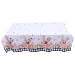 Table Cloth Easter Tablecloth Pattern Waterproof Polyester Runner Festival