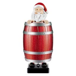 Miniatures Funny Santa Claus Cigarette Dispenser Spoof Santa Claus Wooden Barrel Cigarette Storage Creative Party Favors for Adults