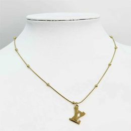10% OFF Designer Jewellery Elegant Donkey Family Simple Letter Pendant Womens collarbone Necklace Boutique Heavy Industry Light Luxury Titanium Steel Jewellery
