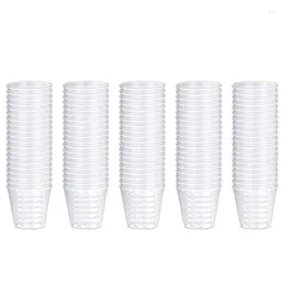 Disposable Cups Straws 100Pcs 30ml Reusable Stackable Disposables S Glasses For Drink Dessert