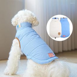 Dog Apparel 1PCS Pet Clothes Double-sided Wear Cartoon Embroidery Vest Fall And Winter Warm Small Dogs Two Feet Cotton Clothing