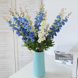 Decorative Flowers Artificial Flower Exquisite Workmanship DIY Faux Silk UV-resistant Simulation Hyacinth Arrangements Wedding Decor