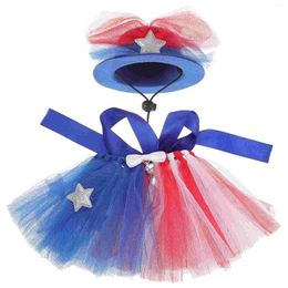 Dog Apparel Hats Independence Day Mesh Tutu Skirt For Costume Dogs Costumes Small Fashion Pet