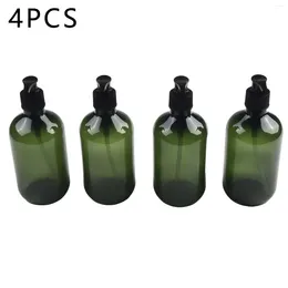 Liquid Soap Dispenser Empty PET Bottle Brown Bathroom Shower Gel Refillable Bottles Shampoo Wash Hair Conditioner Lotions FlaconPress