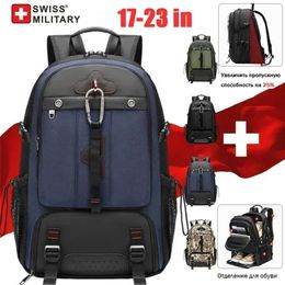 SWISS MILITARY Zaino da uomo Borsa USB espandibile Impermeabile di grande capacità 80L Zaini da viaggio, escursionismo, arrampicata Mochila