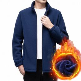 plush and Thickened Autumn Winter Men's Fleece Casual Fleece Sweater Loose Oversized Jacket Men's Plush and Thickened Cardigan w9qB#