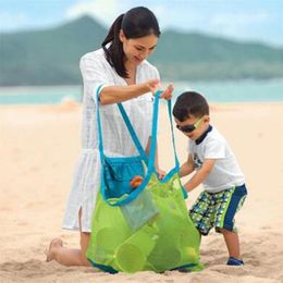 Storage Bags Outdoor Beach Mesh Bag Children Sand Away Foldable Portable Kids Toys Clothes Toy Sundries Organiser