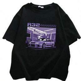 Men Women t Shirt Initial d R32 Purple Drift Car Summer Short Sleeve Tee Hip Hop T-shirt Harajuku Top Funny Streetwear I4zm#