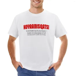 Men's Polos KOYAANISQATSI Definition (black Text) T-Shirt Customs Quick-drying Shirts Graphic Tees For A Boy Black T Men