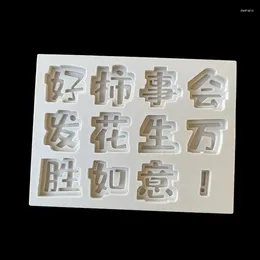 Baking Moulds Good Luck And Things Happen Fondant Chocolate Silicone All The Cake Decoration Chinese Character Resin Molds