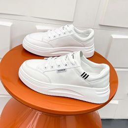 Casual Shoes 2024 Summer Instagram Korean Edition Little White Female Trendy Students Thick Sole Matsuke Board S
