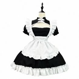 chinese Chgsam Anime Cosplay Maid Costume Plus Size Lolita Princ Halen Black White Japanese School Girl Kawaii Clothing E2Ut#